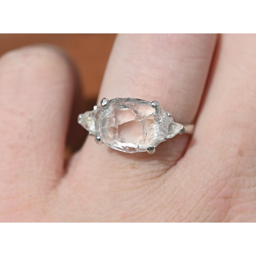raw diamond ring, engagement ring, unique diamond ring, rough diamond ring, uncu
